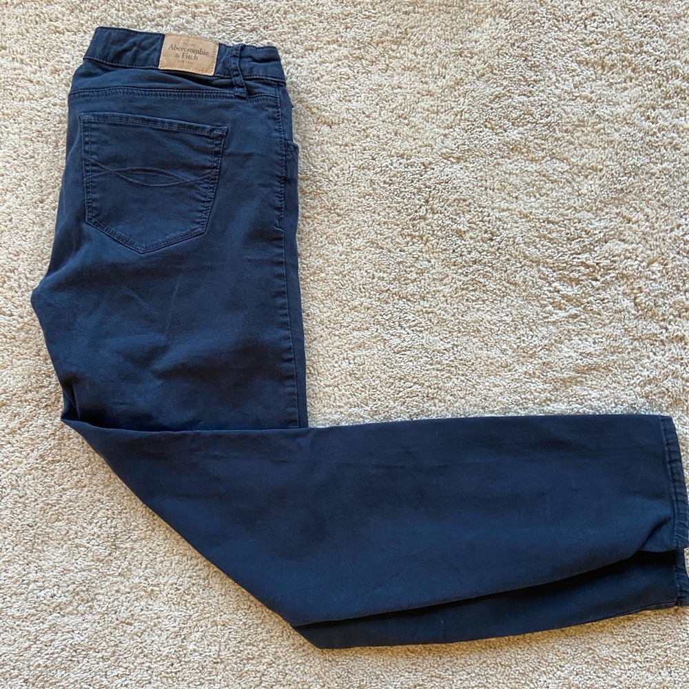 Navy Abercrombie Chino Straight Leg Pants